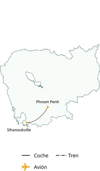 Vacaciones en playas de Camboya en 4 días