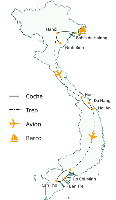 Panorama de Vietnam en 12 días de Hanói a Ho Chi Minh