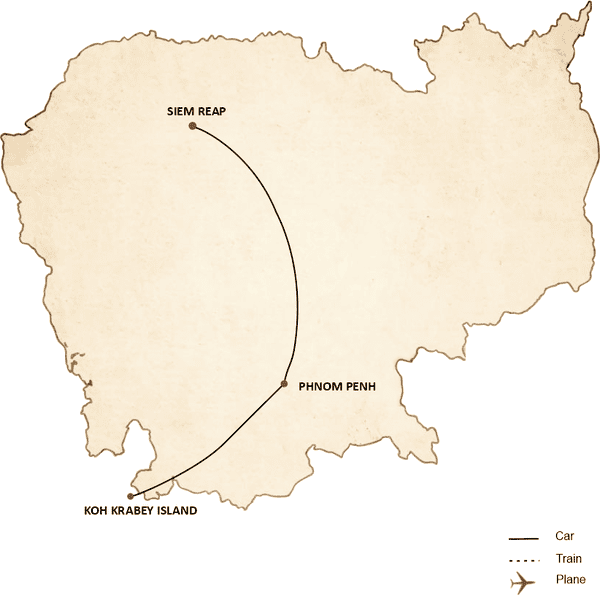 carte du circuit 10-Day High-End Exploration of Cambodia