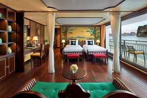 A cabin on a boat in Halong Bay