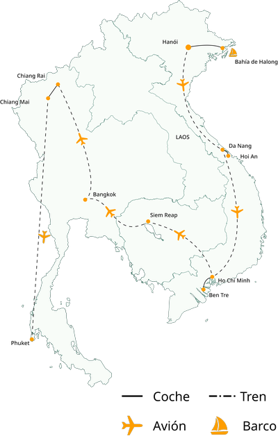 Viaje a Vietnam, Camboya y Tailandia en 20 días