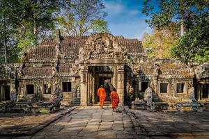 La belleza antigua en el complejo de templos de Angkor Wat