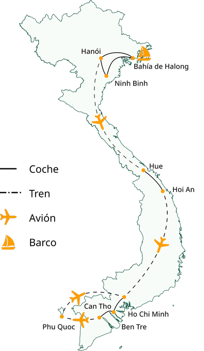 Luna de Miel en Vietnam en 14 días