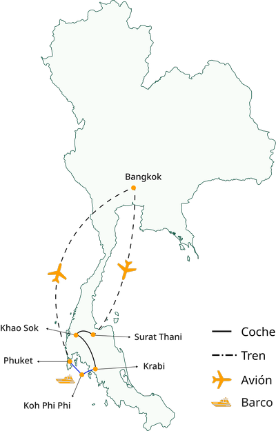 Viaje a Tailandia en 10 días: Bangkok, Khao Sok, Playas
