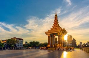 Golden hour magic: Sunset in Cambodia