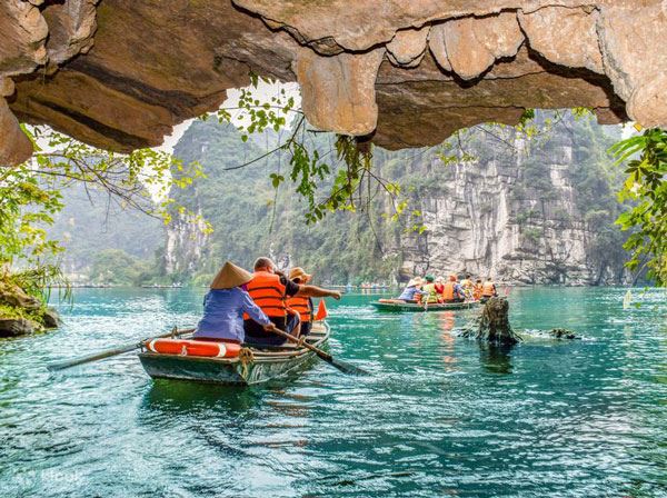 Rural tranquility and boat rides through Ninh Binhs lush Tam Coc.