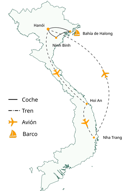 Viaje de 10 días a Vietnam con Playa de Nha Trang