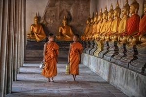Un rincón en el templo de Wat Sisaket, Laos