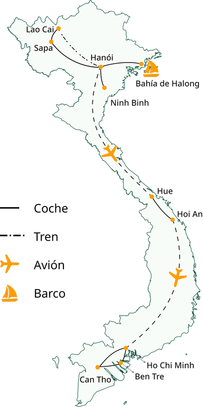 Viaje a Vietnam barato en 15 días de norte a sur