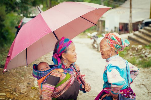 Trajes tradicionales en Sapa