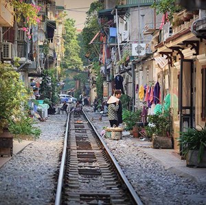 Daily life on Hanoi's bustling Train Street