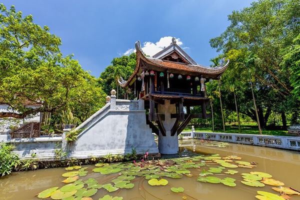El templo del pilar único en la capital de Hanói
