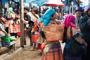 Un mercado étnico en Bac Ha