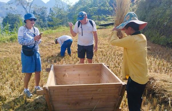 Un paseo por los campos en terreza en Sapa