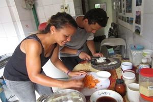 Preparando la cena