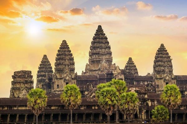 La belleza de la arquitectura del complejo de templos Angkor Wat