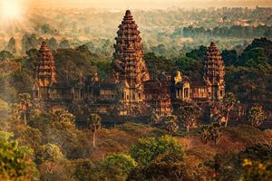 El complejo de templos de Angkor Wat en Camboya