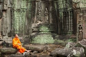 Explora la arquitectura única del templo en Camboya