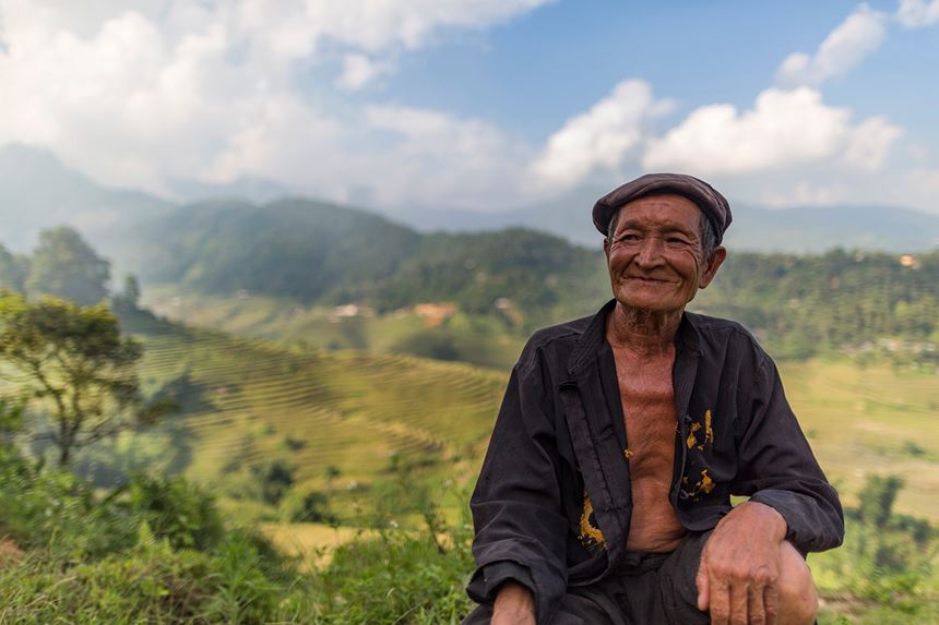 A man of the Red Dao ethnic group
