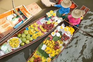 Explore everyday life at Thailand's floating markets
