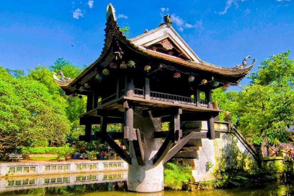 The Temple of the Single Pillar in the capital of Hanoi