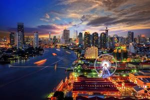 Bangkok is home to bustling shopping malls and entertainment areas.