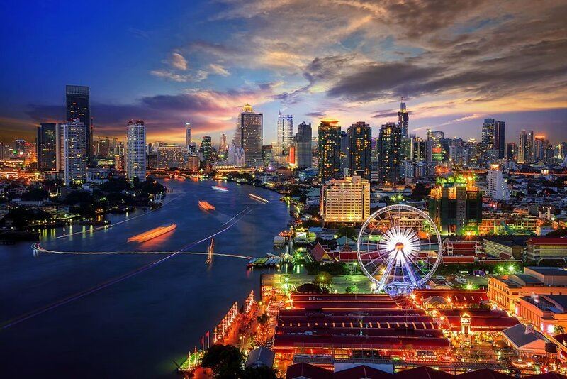 Bangkok is home to bustling shopping malls and entertainment areas.