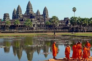 Explore the unique temple architecture in Cambodia