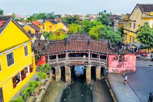 The Japanese Bridge in Hoi An, with its historic charm and distinctive architecture