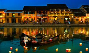 El encantador casco antiguo de Hoi An situado a orillas del río Thu Bon