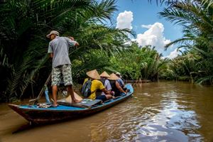 Los visitantes experimentarán paseos en bote por el río Mekong.