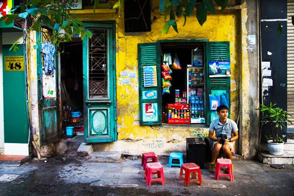 Un rincón lindo en el casco antiguo de Hanói